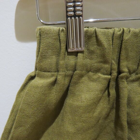 NICOLE PURDY The Classic Short in Khaki Brown Linen Boho Minimalist - Size XS - Picture 5 of 11